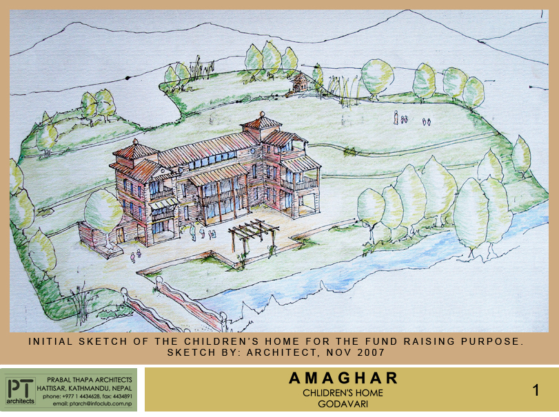 Conceptual drawing of the building desig